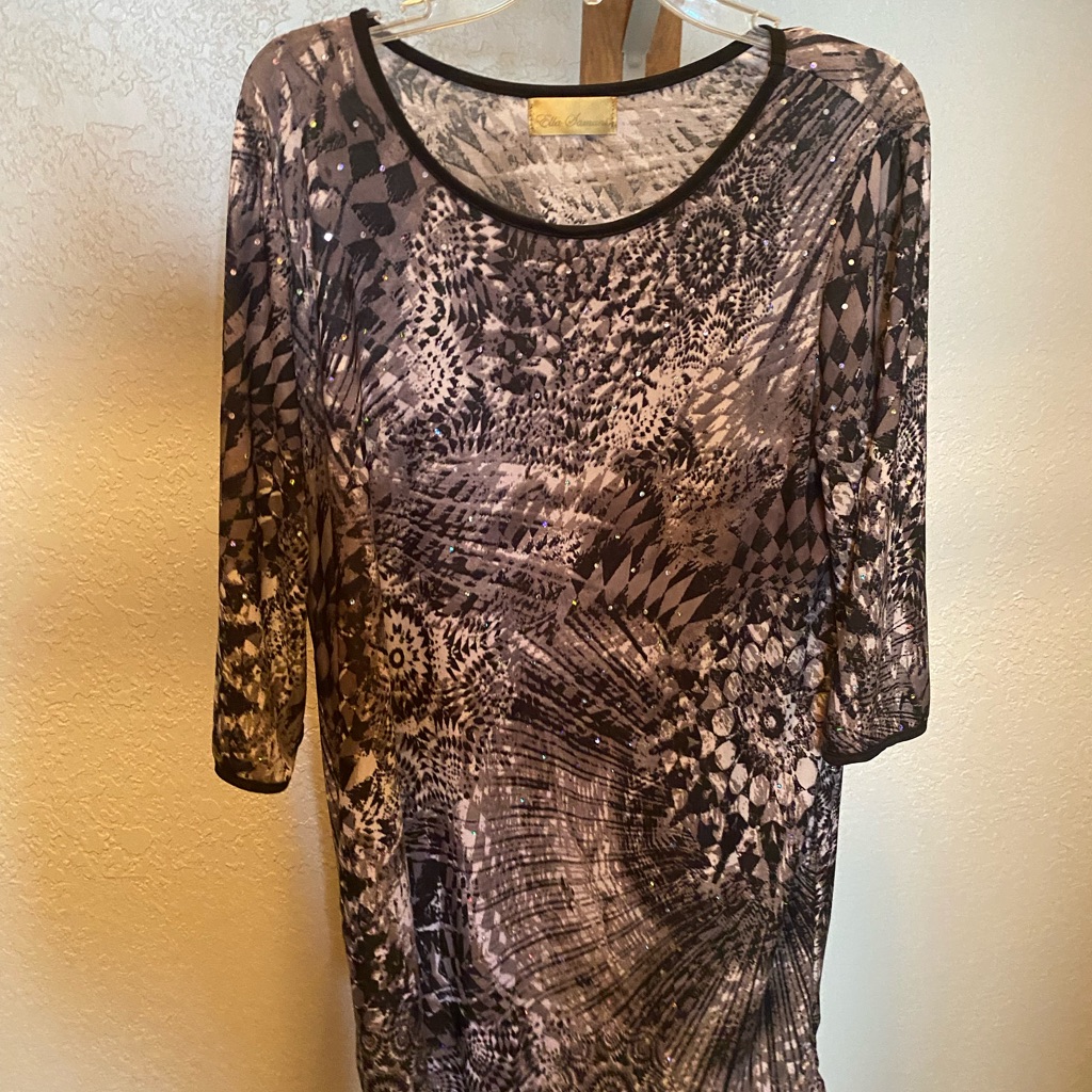 Tunic Top Black Pattern